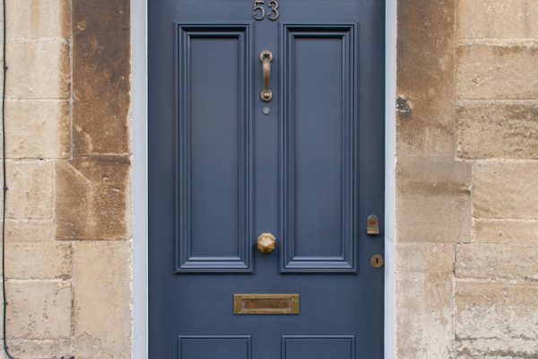 grey-blue-painted-wood-timber-front-door